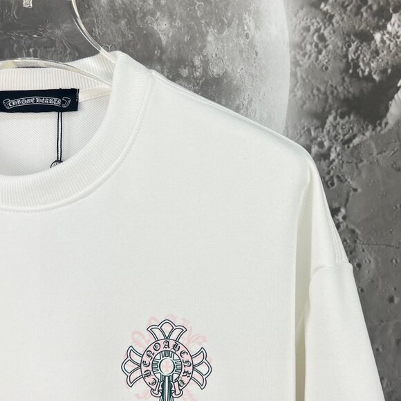 Chrome Hearts Solid Color Cross Print Crewneck Sweatshirt - Picture 3 of 7